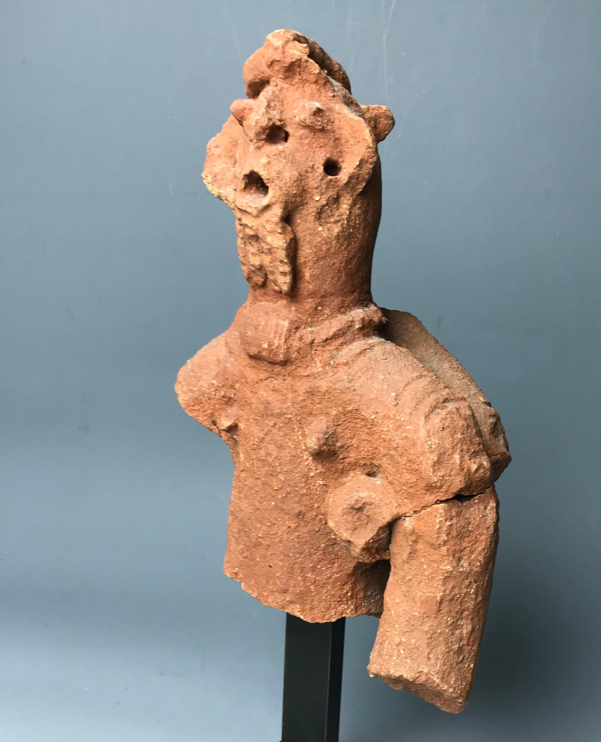 Ghanaian African Tribal Art Antique Ancient Koma Terracotta Ghana Abstract Sculpture For Sale