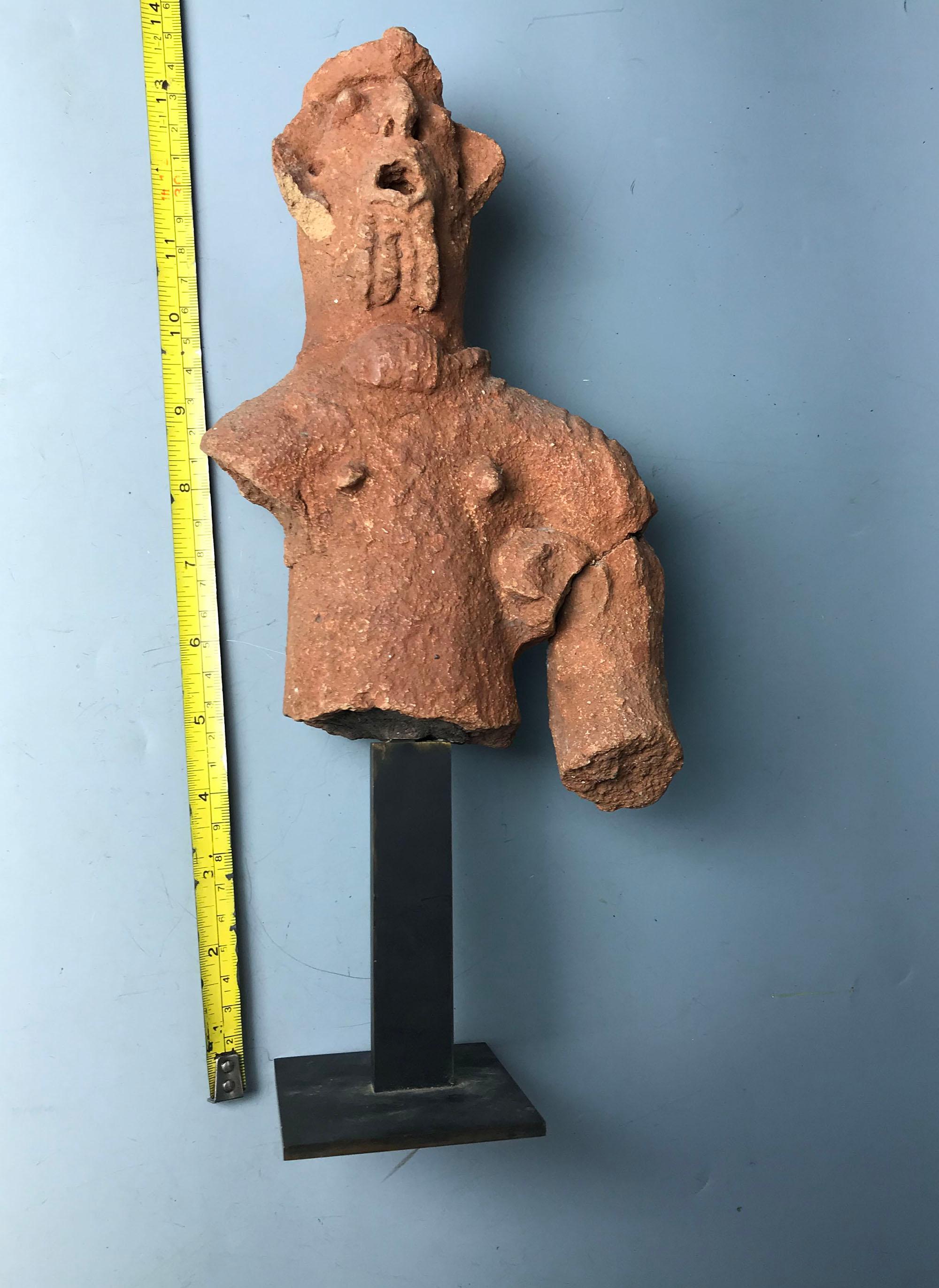 African Tribal Art Antique Ancient Koma Terracotta Ghana Abstract Sculpture In Good Condition For Sale In London, GB