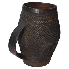 African Tribal Art Fine Kuba Miniature Palm Wine Cup 19th Century