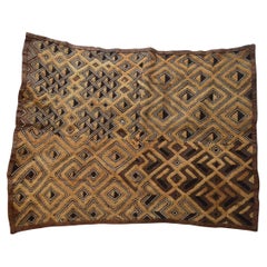 Art tribal africain Beaux-arts textiles raffinés Kuba ancien textile antiquités ethnographique décoration d'intérieur