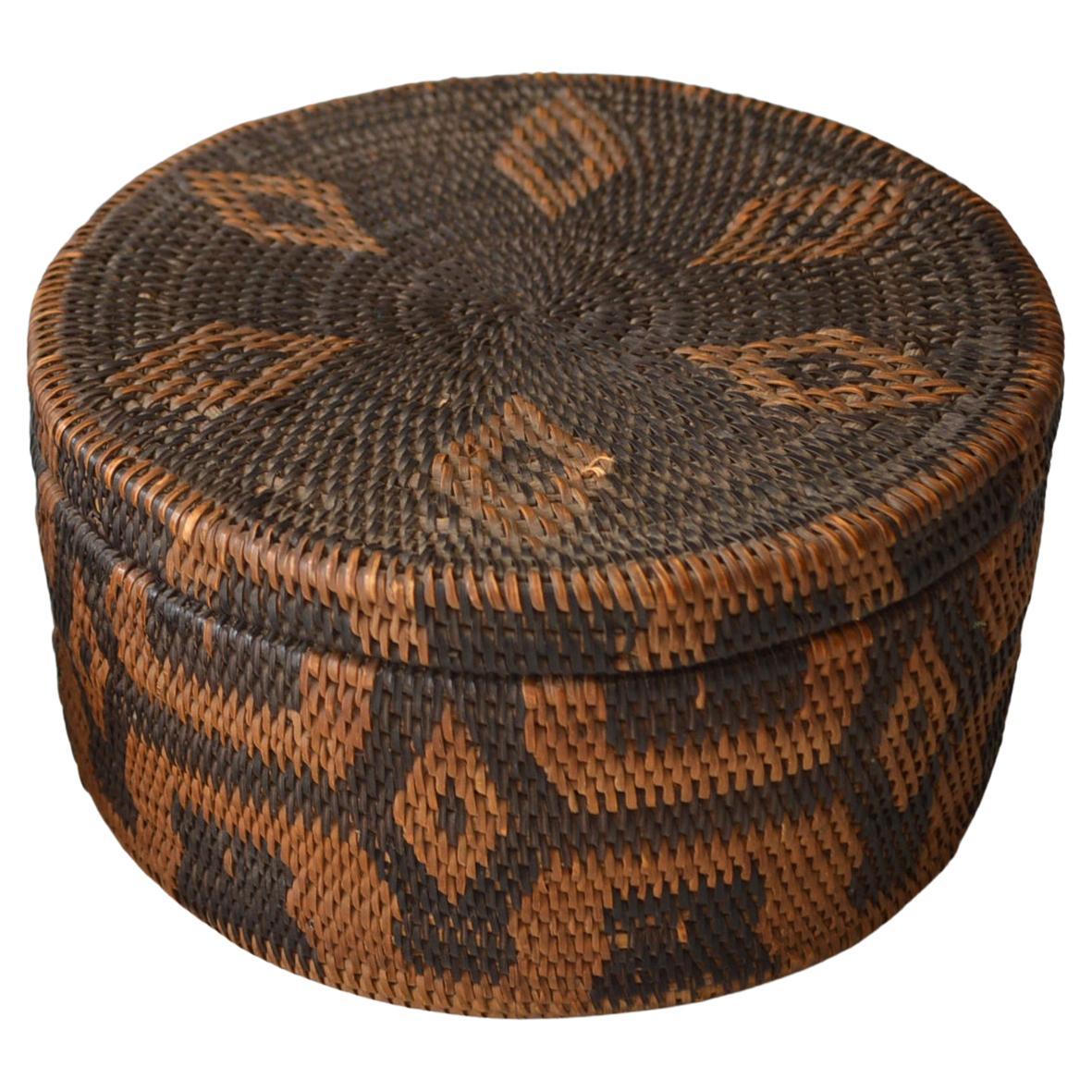 African Tribal Art Fine Rare Barotse Basket Zambia