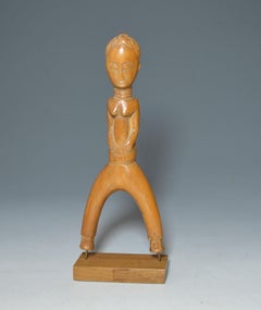African Tribal Art Fine Rare Baule Figurative Catapult Sling Shot