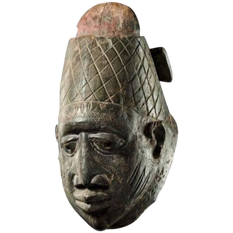 African Tribal Art Fine Yoruba Gelede Mask Headdress interior design decoration For Sale