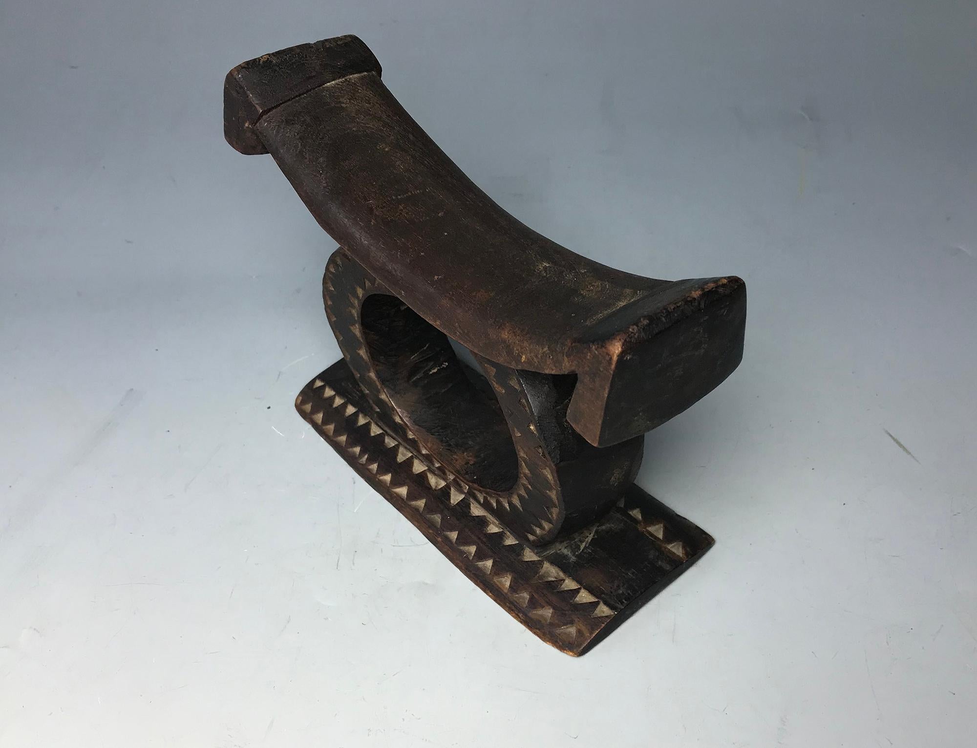 Hand-Crafted African Tribal Art Fine Zulu Neck Rest Head Rest South Africa