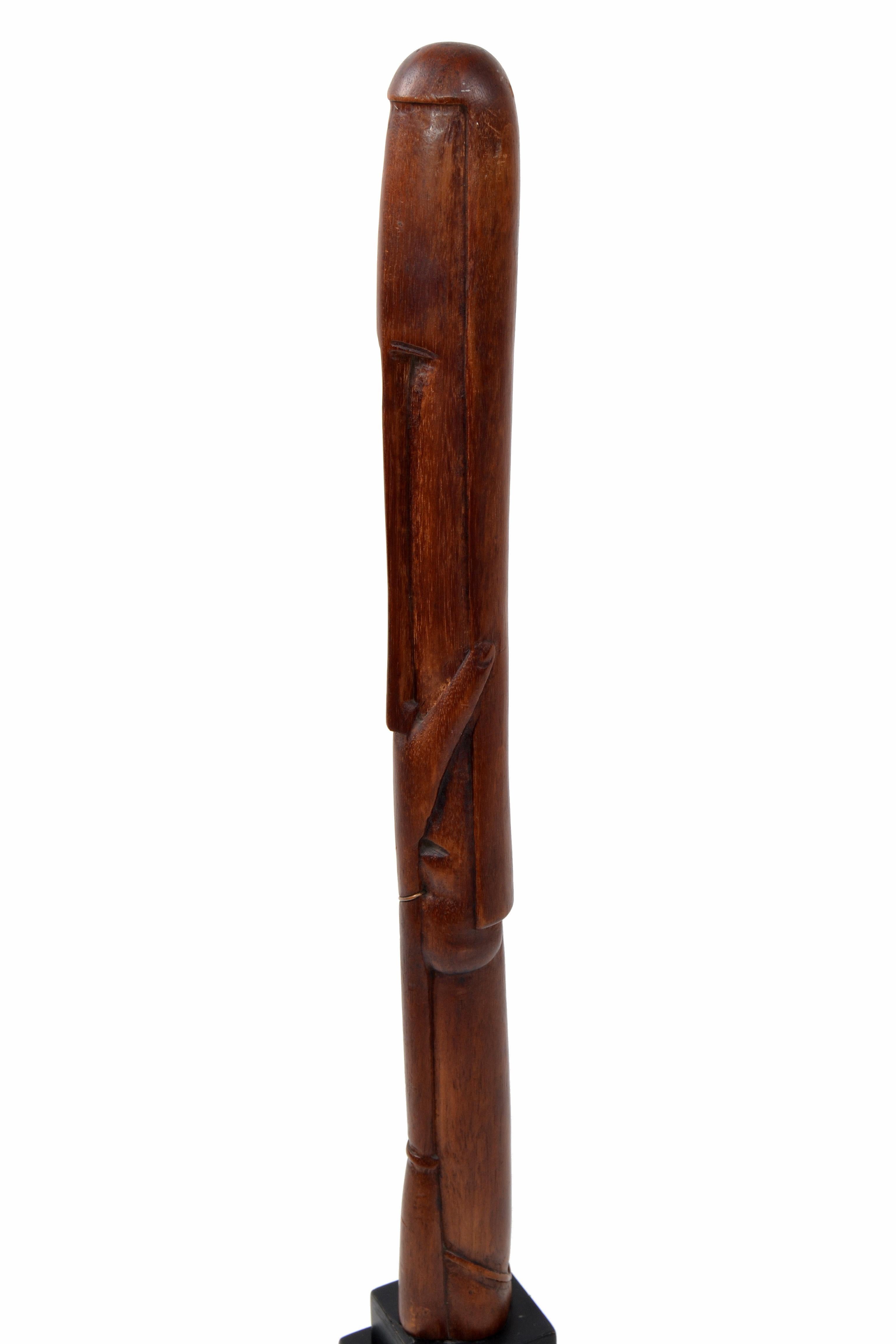 Hand-Carved African Tribal Art Hand Carved Mahogany Wooden Sculpture, Decorative Object