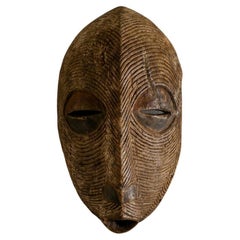 African Tribal Art Hand Carved Wooden Mask