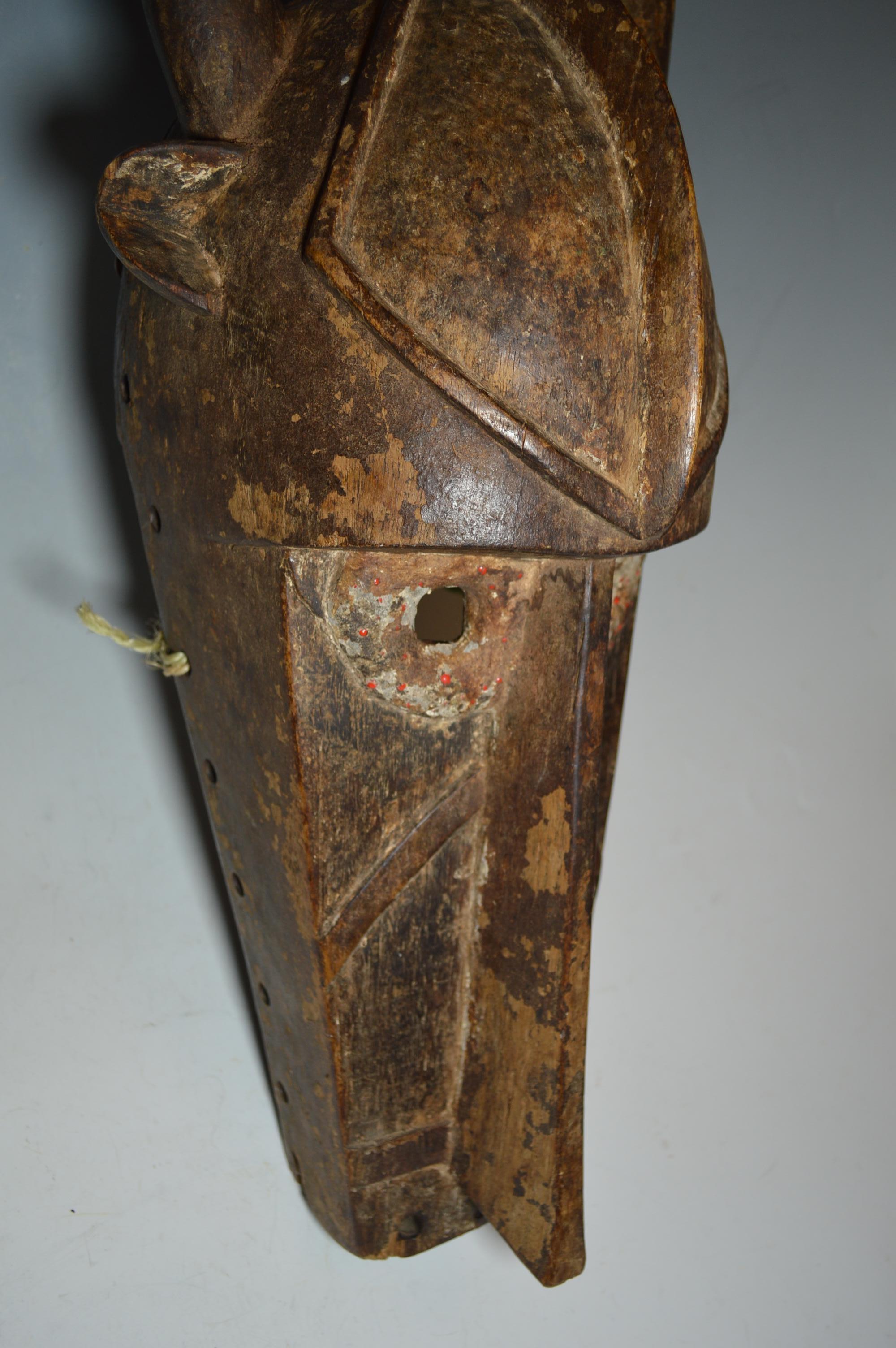 African Tribal Art Impressive Large Old Mossi Antelope Mask In Good Condition For Sale In London, GB