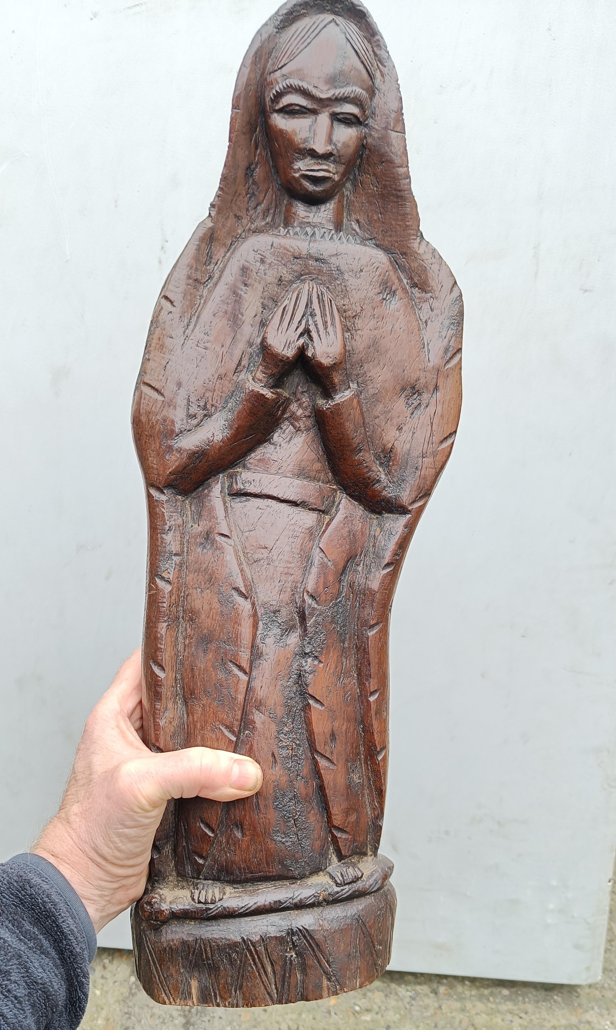 Art Tribal Art Africain Grande figure de Madonna Makonde Vintage Folk Art Bon état - En vente à London, GB