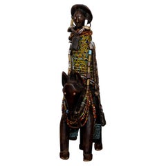 African Tribal Art Sao Kotoko Chad Single Horseback Rider