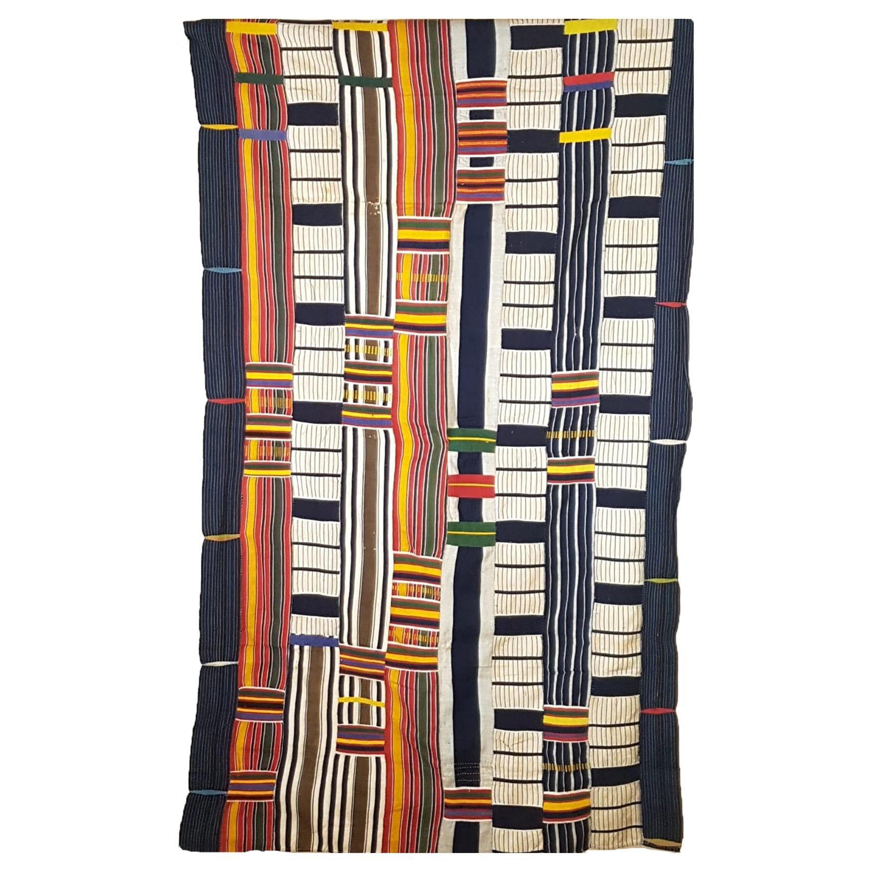 African Tribal Art Small Royal Ewe Kente Cloth Interior Design For Sale