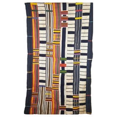 Antique African Tribal Art Small Royal Ewe Kente Cloth Interior Design