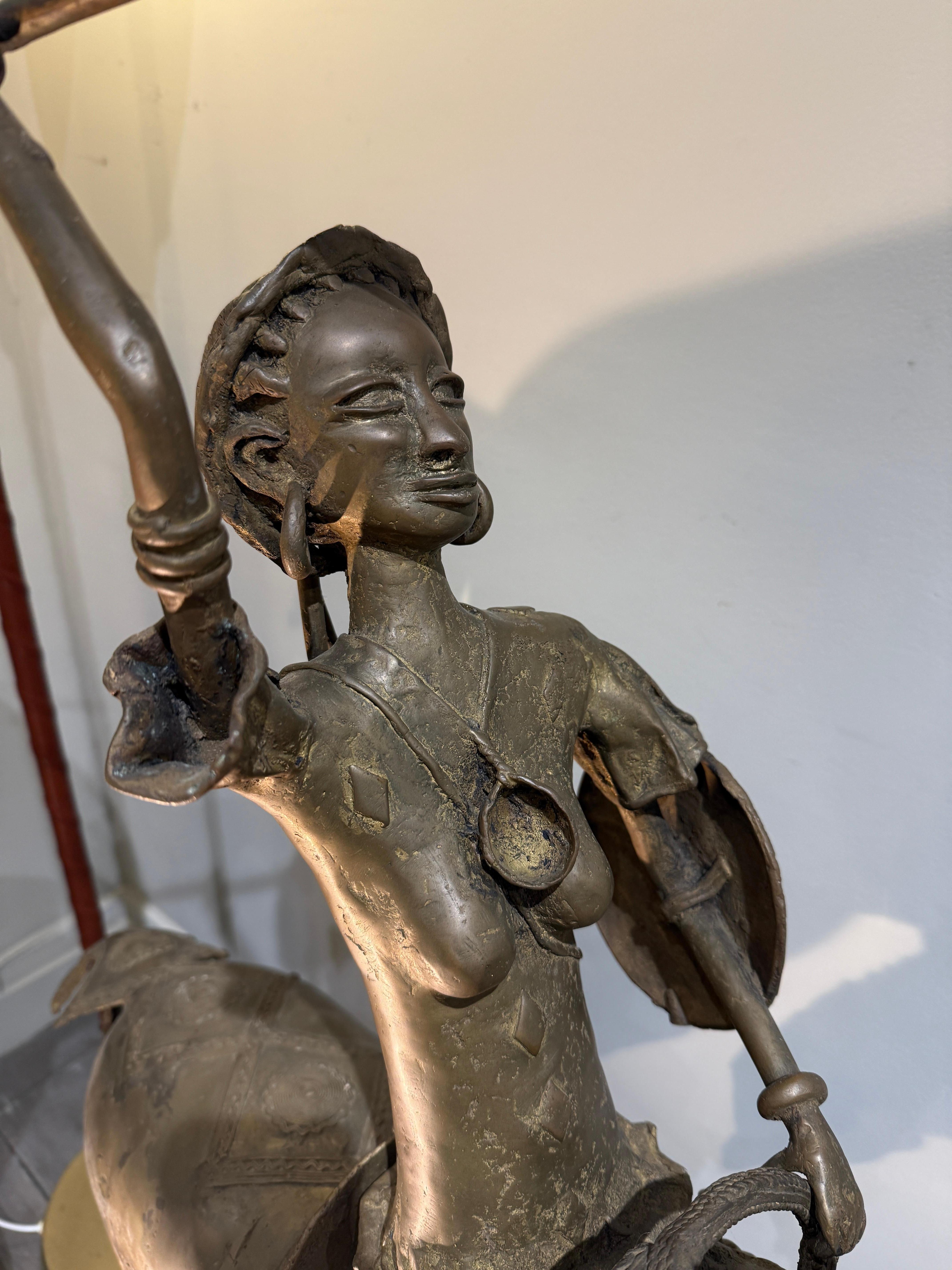 Bronzo Scultura tribale africana in bronzo - 1960 circa in vendita