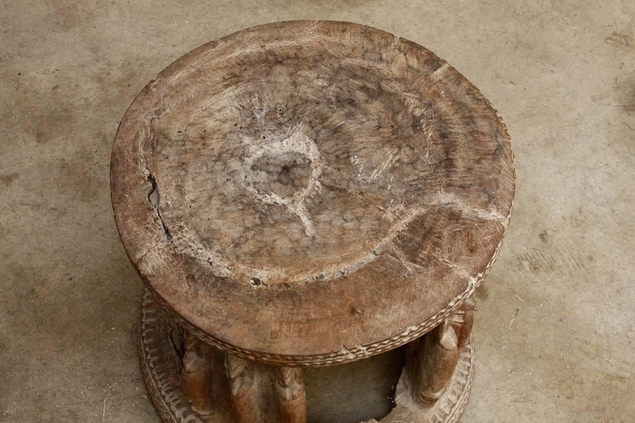 African Carved Stool or Drinks Table 3