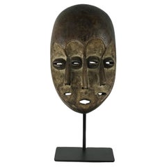 African Tribal Mask with Three Faces – Lega People, Congo, 20th Century