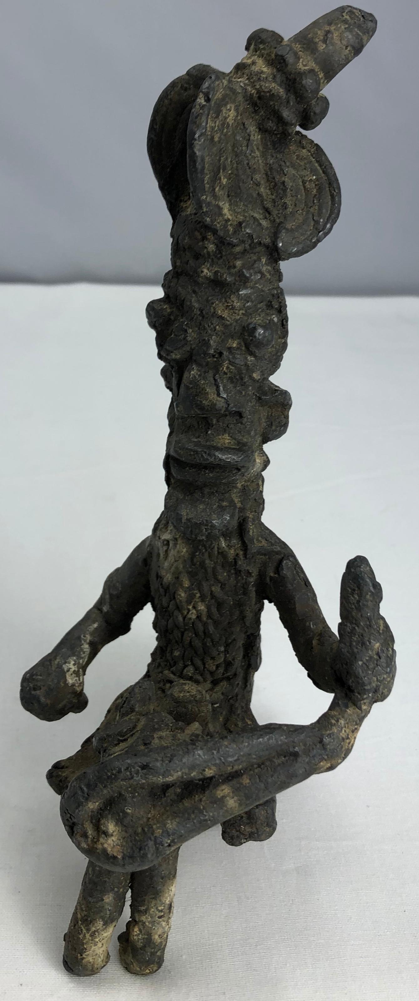 Antique African Tribal Sculpted Statue For Sale 1