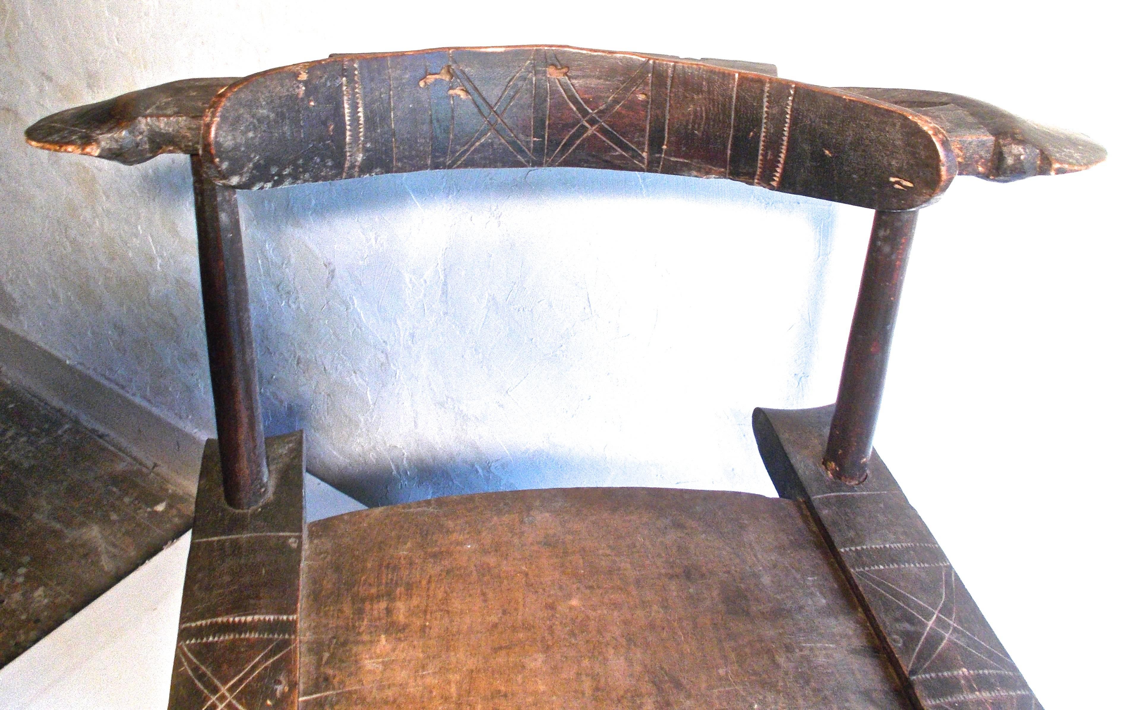 Malian African Tribal Senufo Chair For Sale