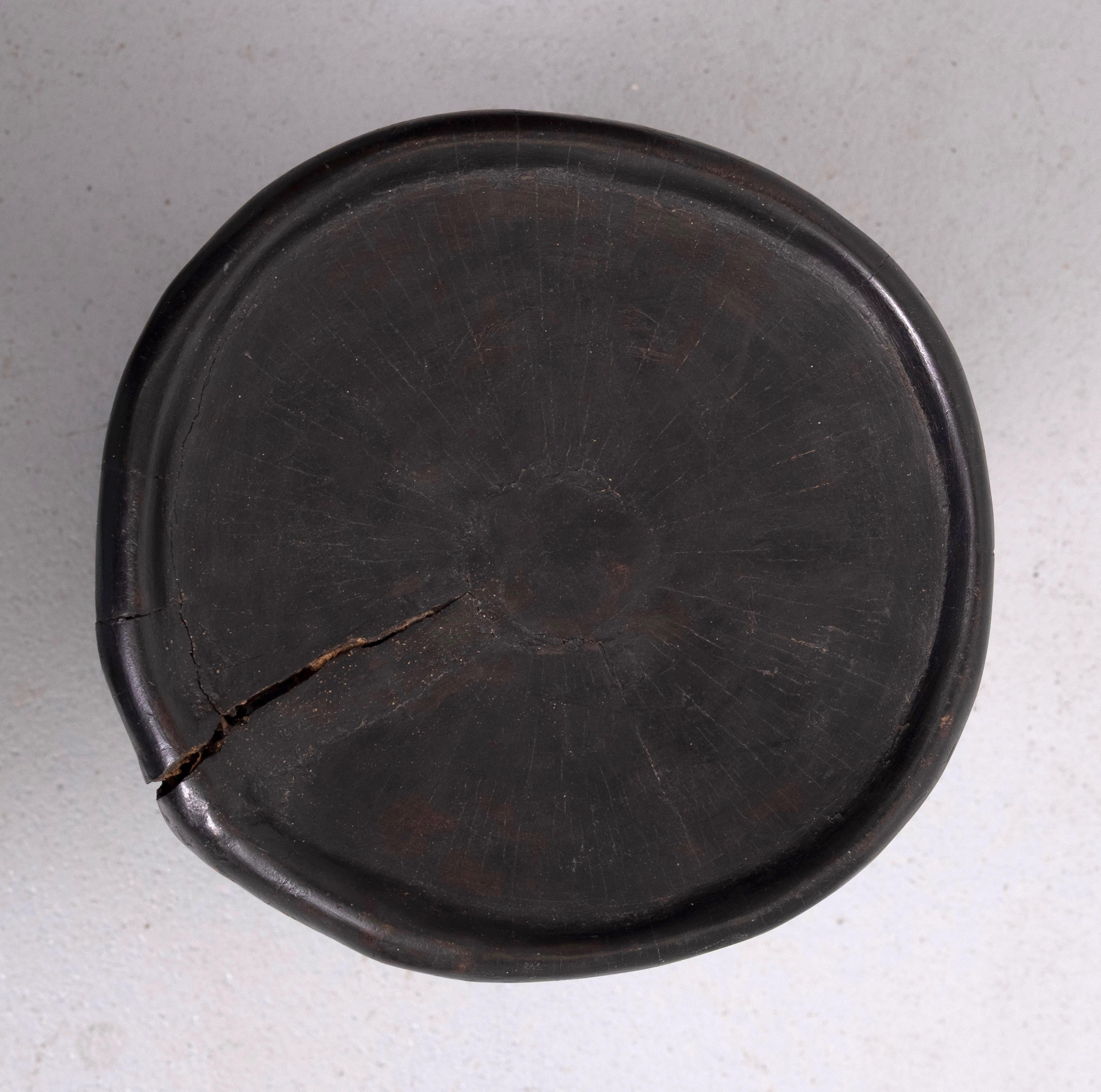 Wood African tribal stool amileke, Cameroon Africa, 1950's For Sale