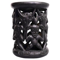 Afrikanischer Stammeshocker Amileke, Kamerun Afrika, 1950er Jahre