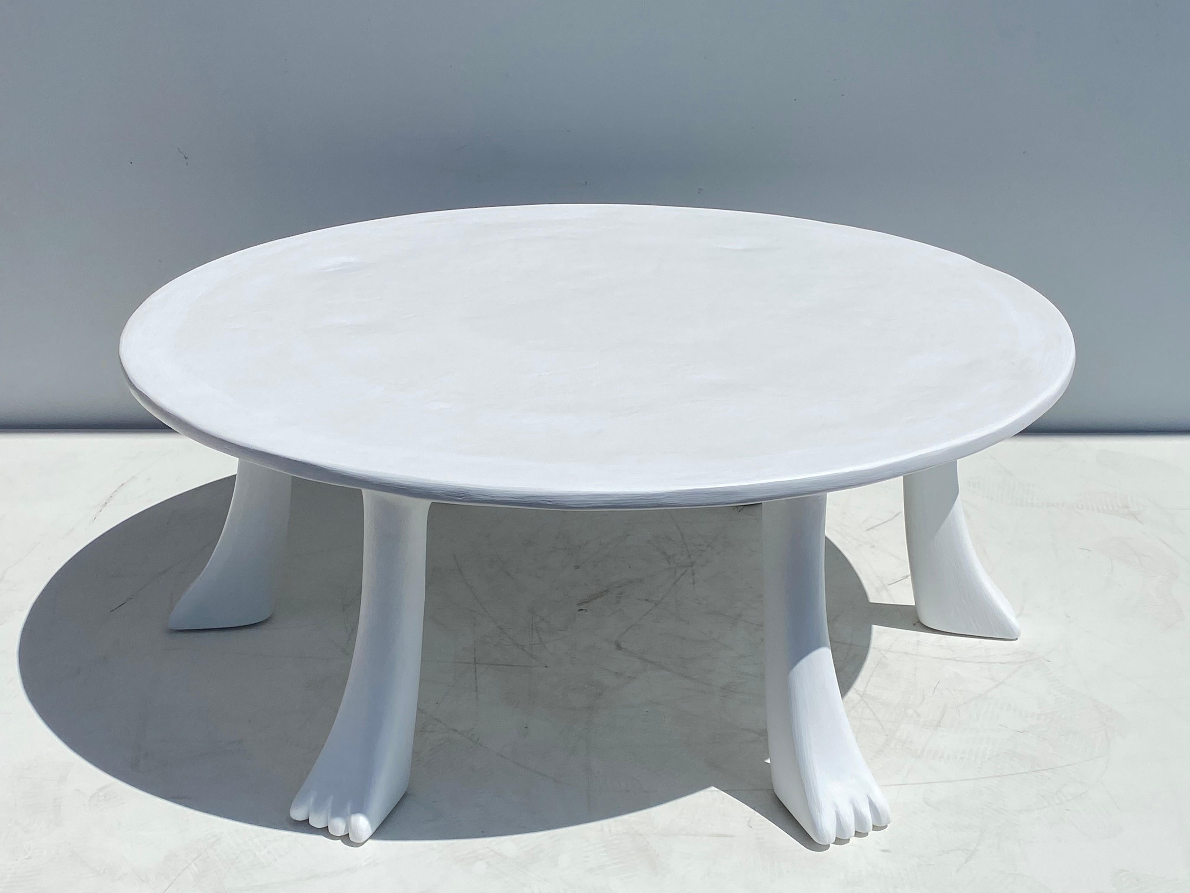 American African Tribal Table in Plaster