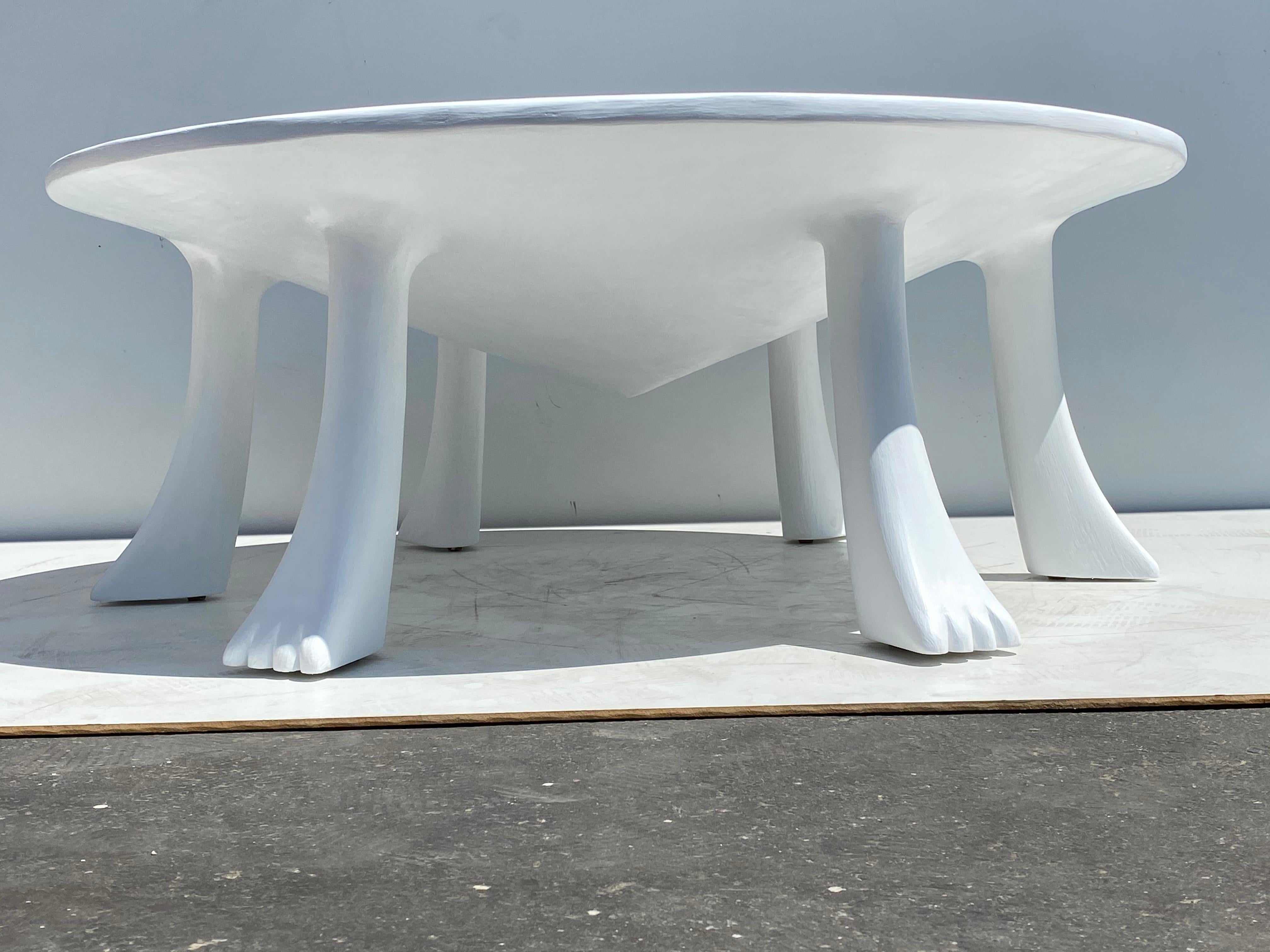 African Tribal Table in Plaster 1