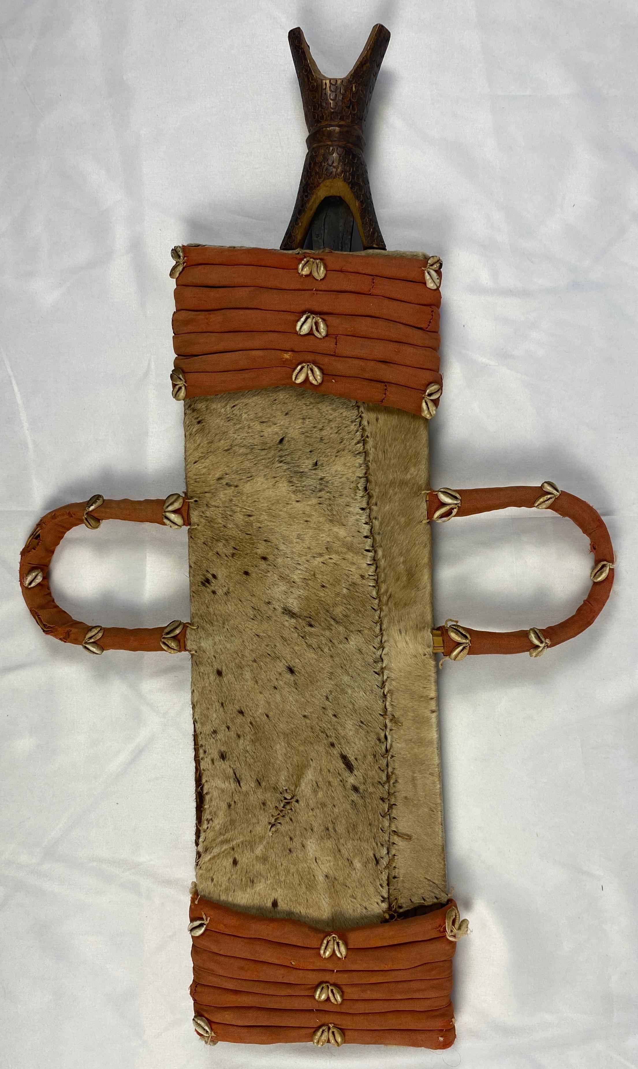 African Tribal Weapon in Animal Skin Holder  For Sale 6