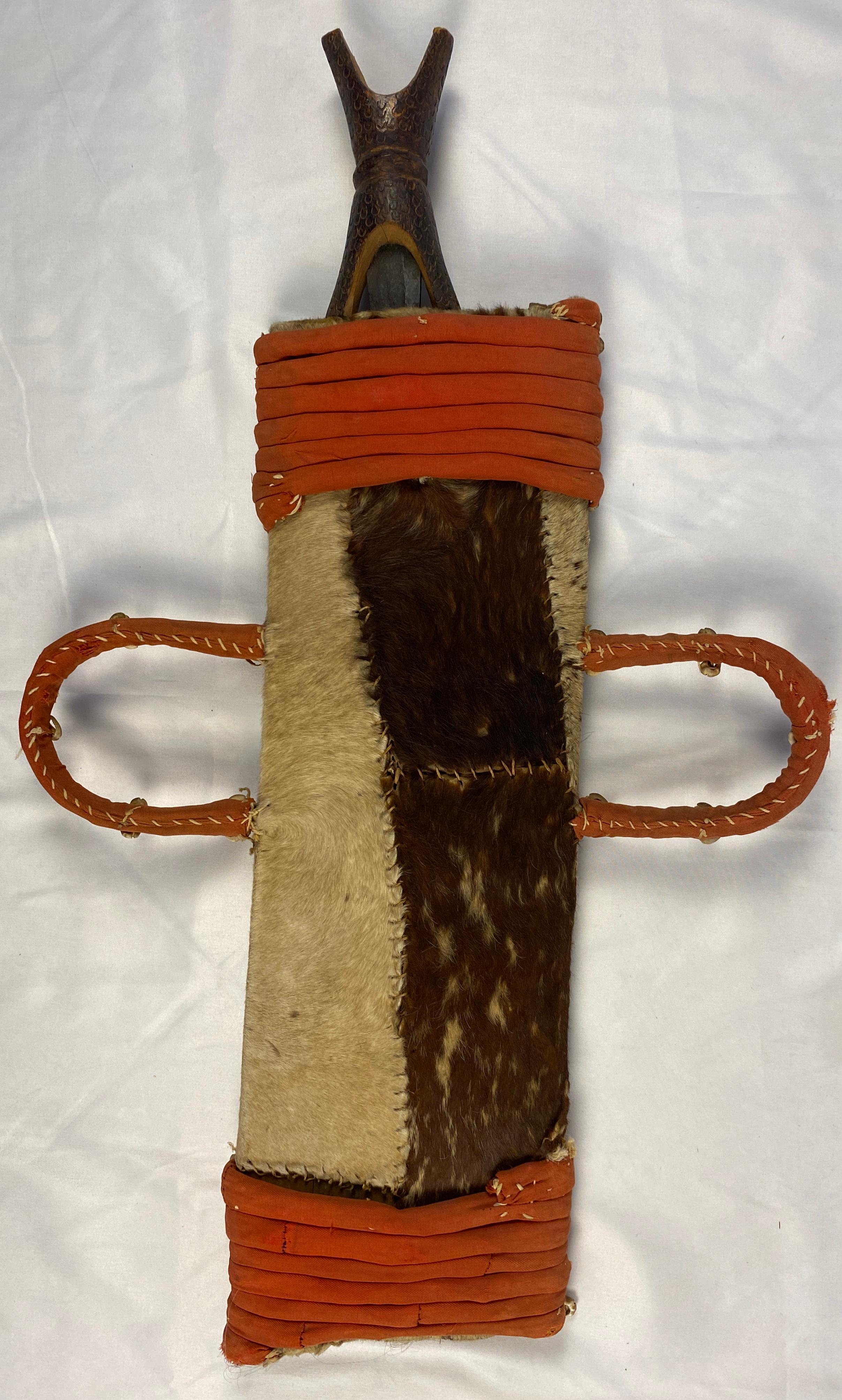 African Tribal Weapon in Animal Skin Holder  For Sale 2