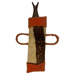 African Tribal Weapon in Animal Skin Holder 