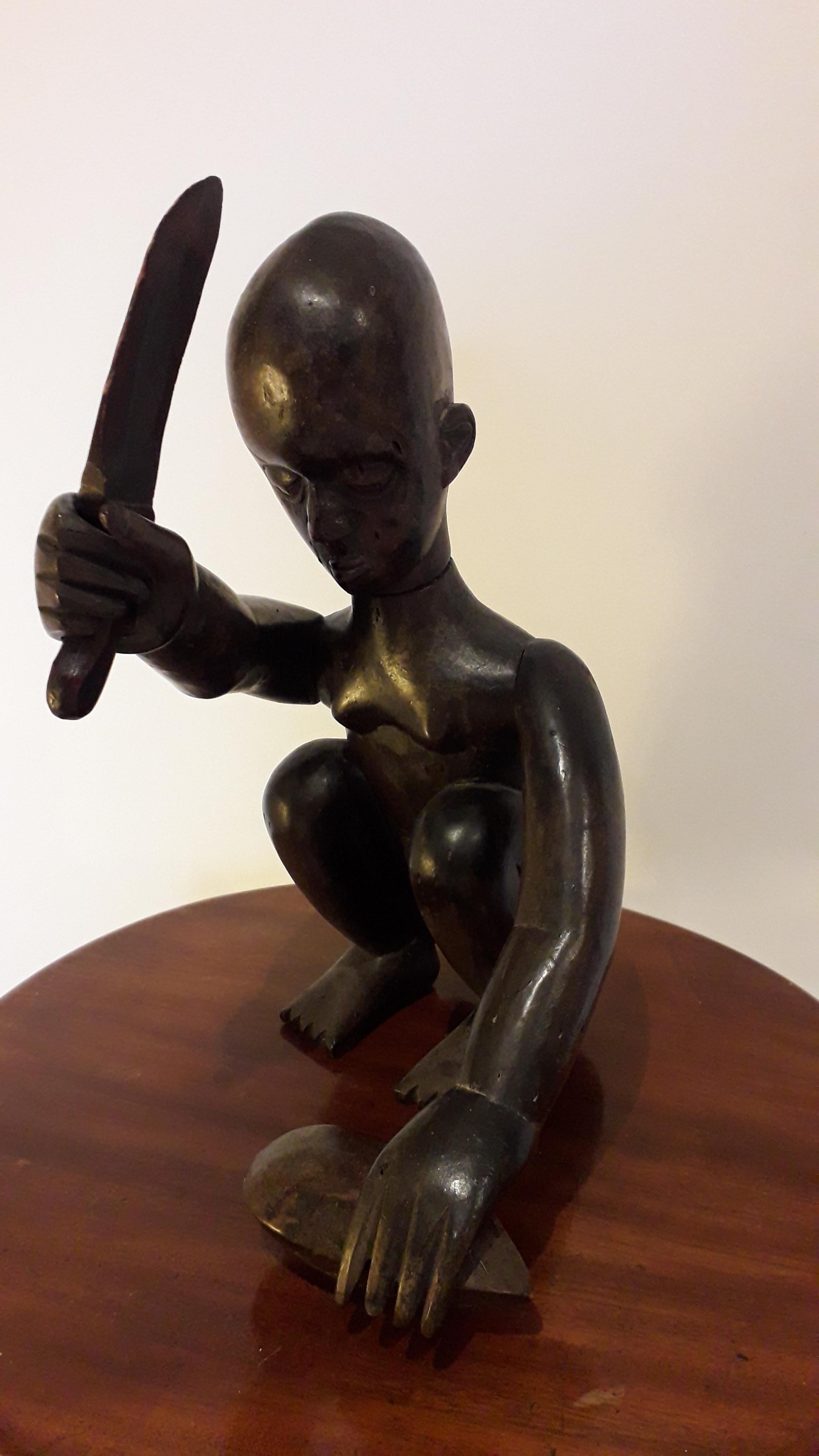 African Wood Figure, circa 1900 4