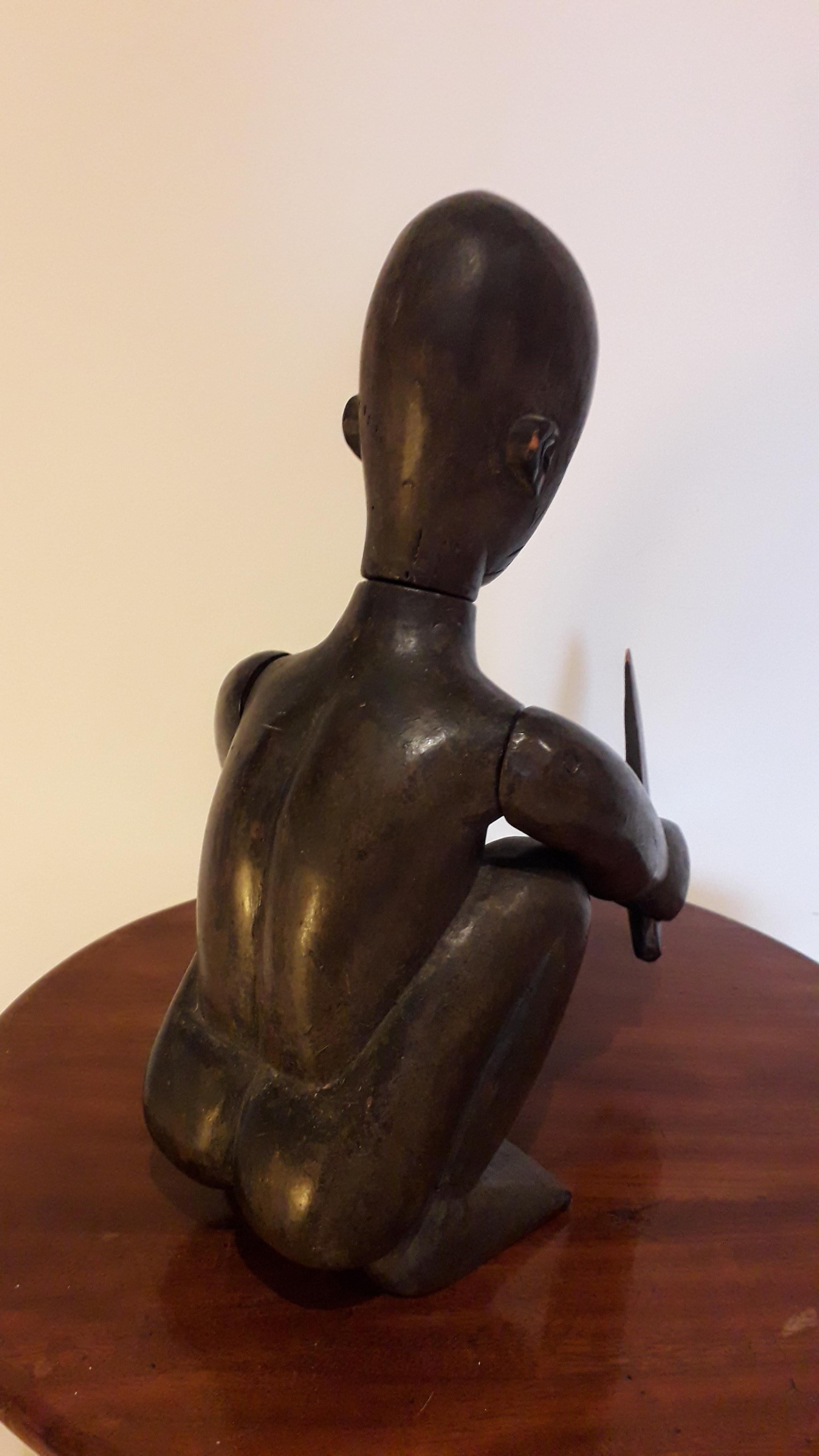 African Wood Figure, circa 1900 1