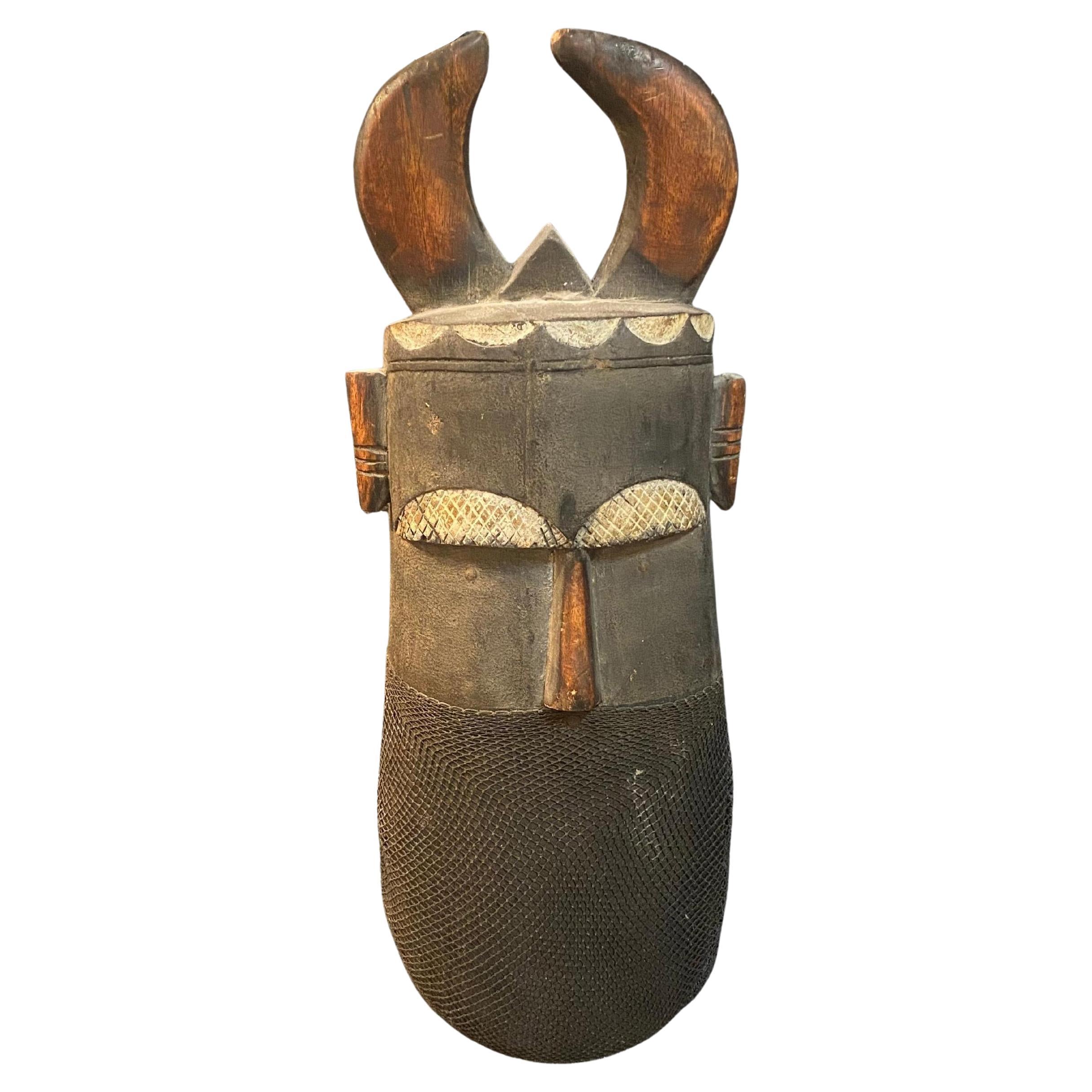 African Tricolor Wall Mask For Sale