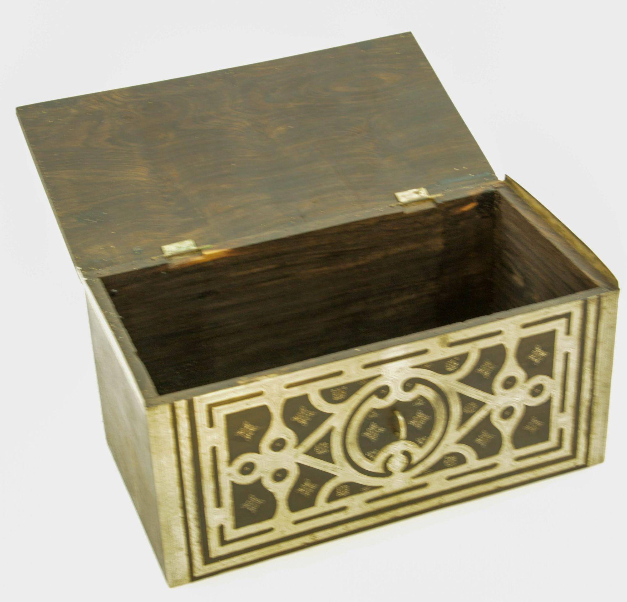 Joyero tuareg africano de plata y madera de ébano Años 50 en venta 2