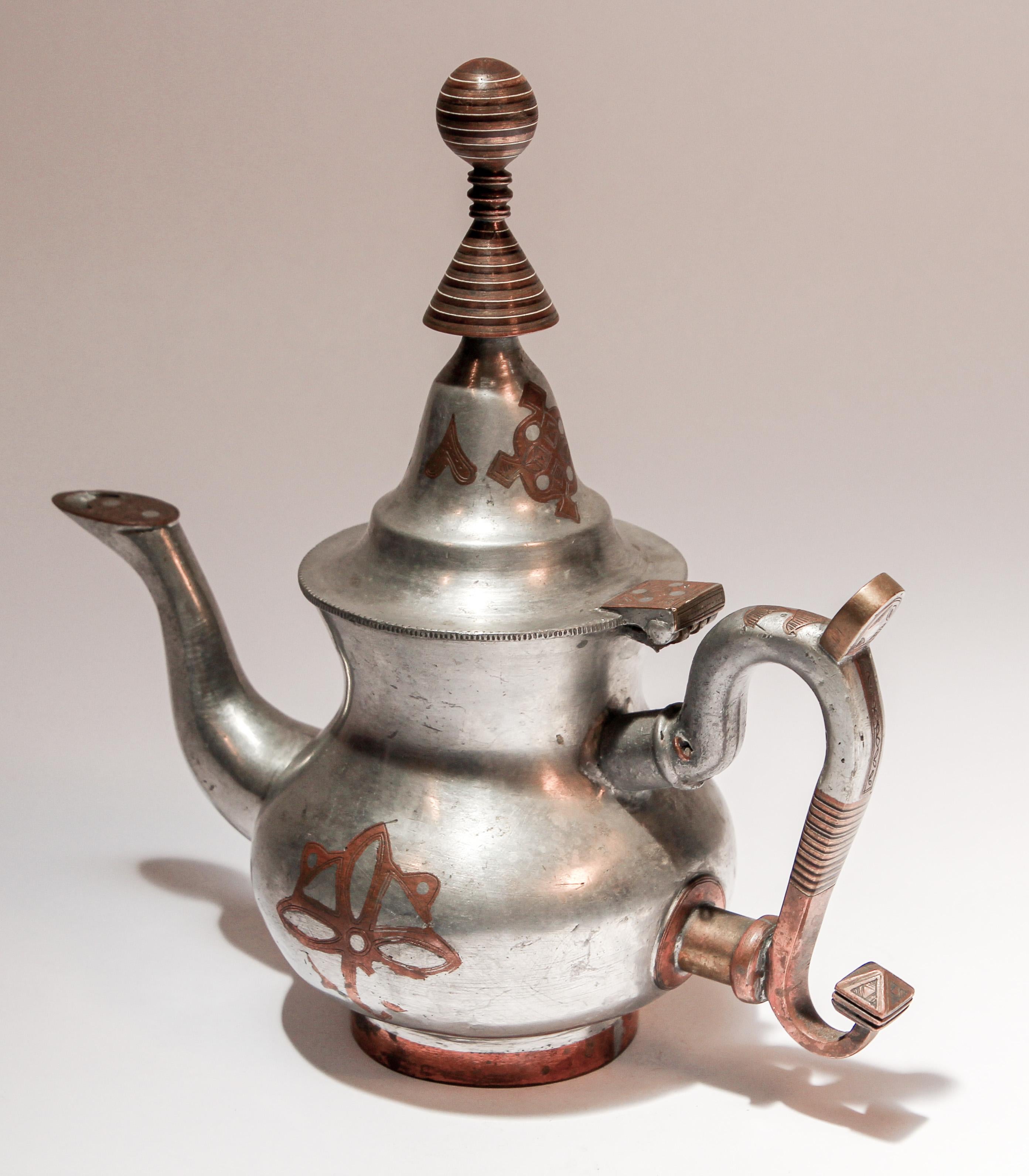 Brass African Tuareg Teapot Mauritania