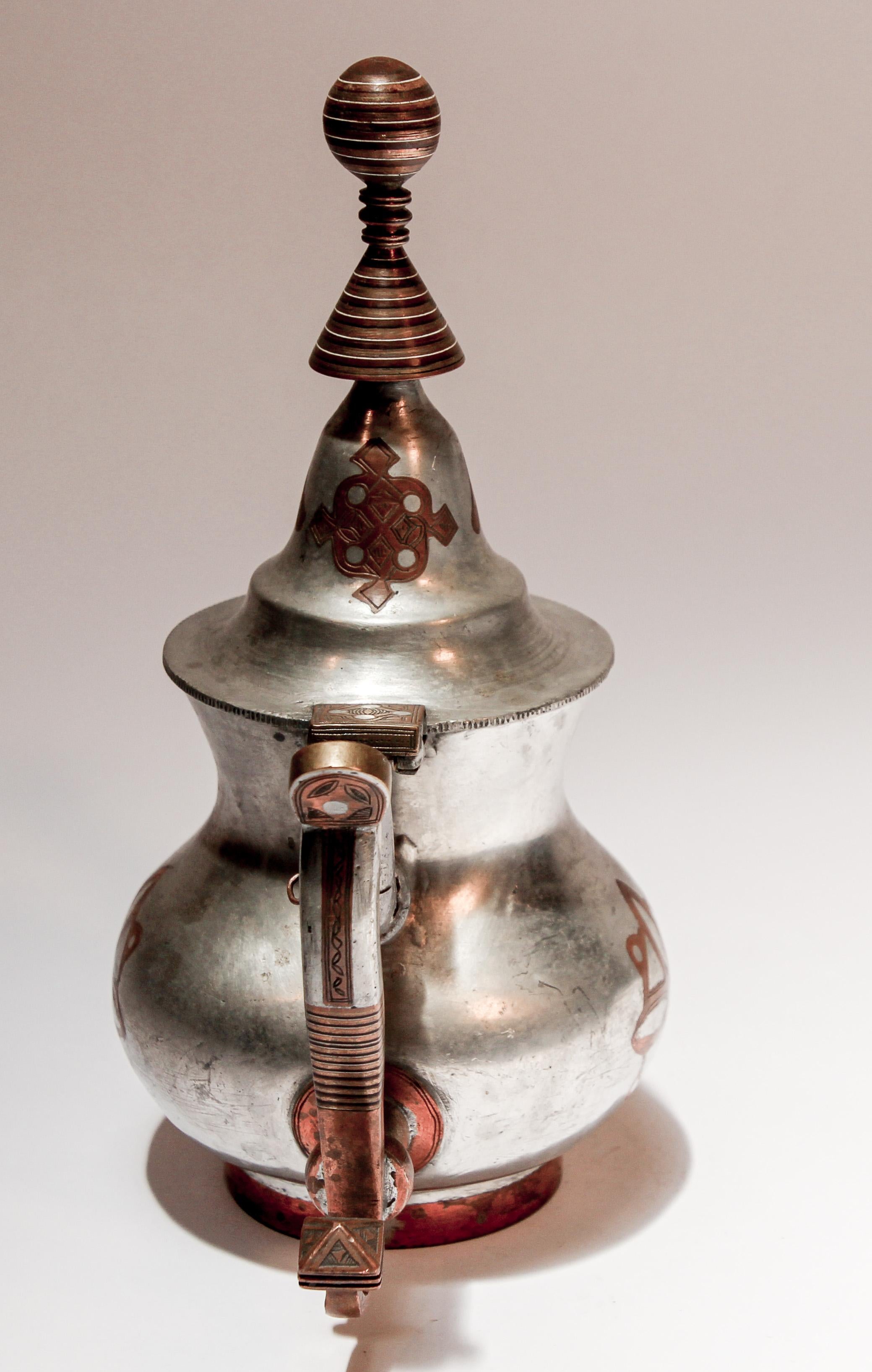 Copper African Tuareg Tea Pot Mauritania For Sale