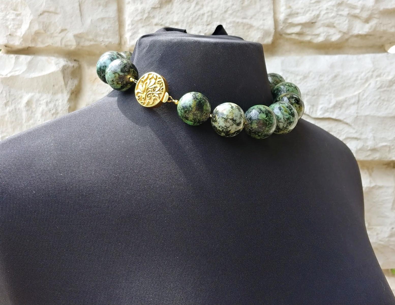 Bead African Turquoise Necklace For Sale