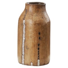 African Tutsi Wood Milk Container, Rwanda Early 20th Century