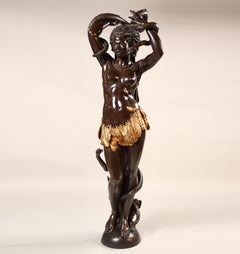 „afrikanische Venus“ Bronzeskulptur von C. Marnyhac, Frankreich, um 1878