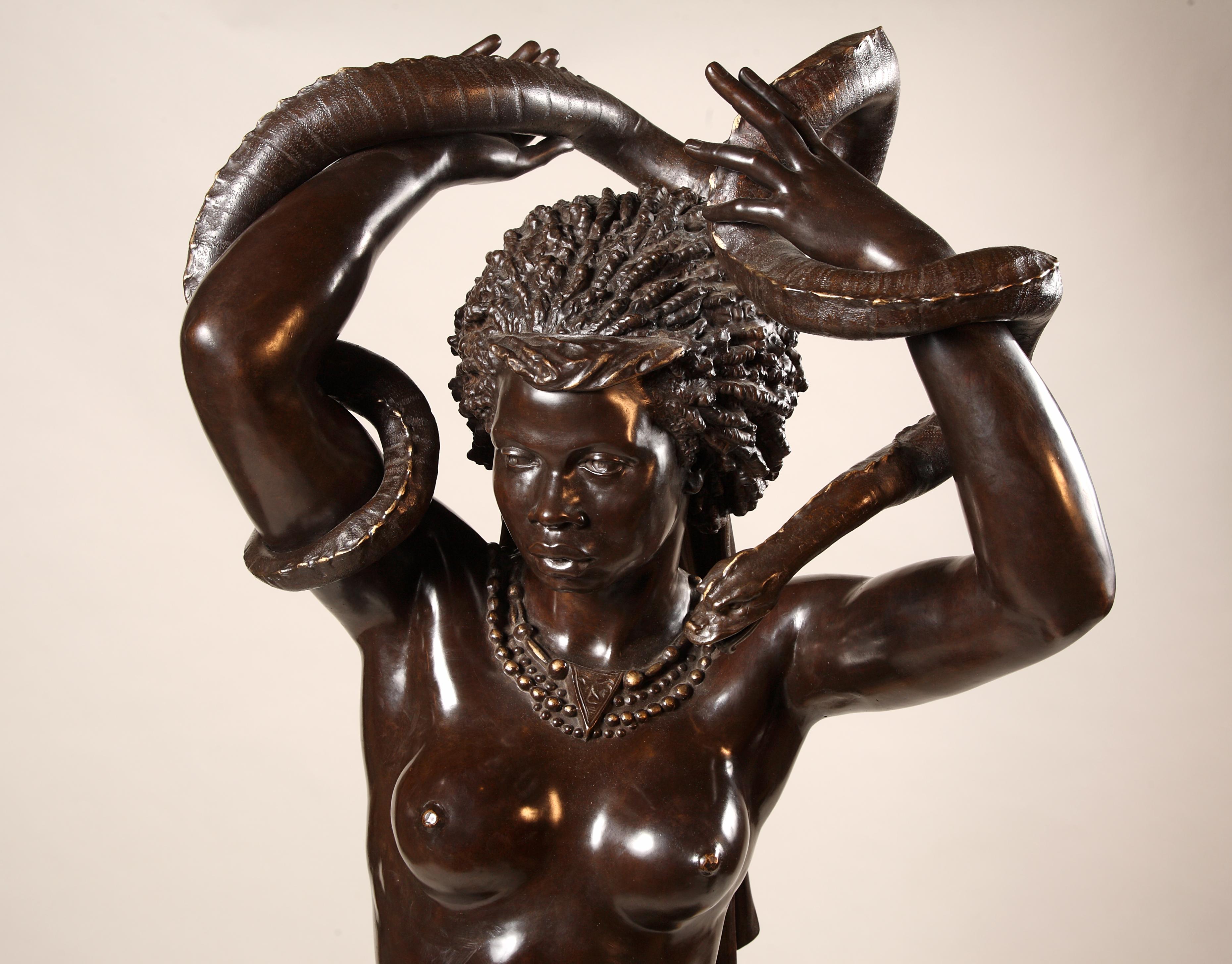 Scultura in bronzo 'Venere africana' di C. Marnyhac, Francia, 1878 circa In condizioni buone in vendita a PARIS, FR