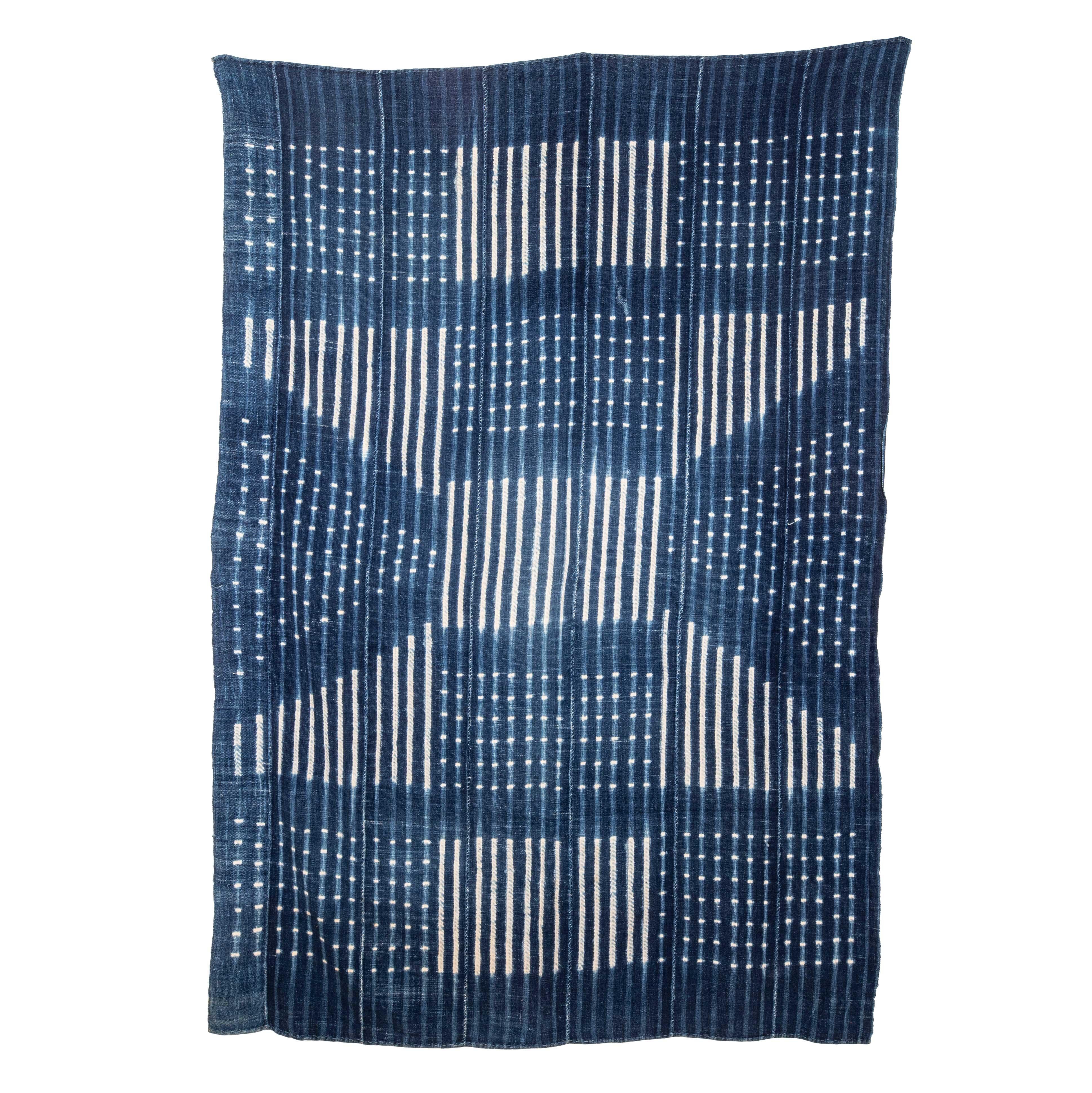 Indigo cloth perfect as a wall hanging or trow.