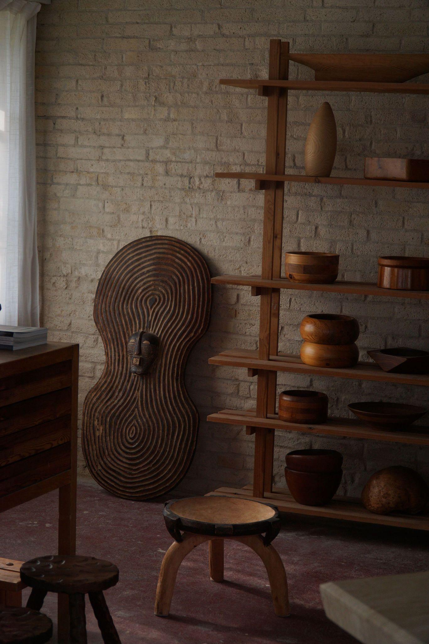 Afrikanisches Vintage-Schild, Stammes-Wandkunst, SONGYE SHIELD, Kongo, Mitte 20. im Angebot 2