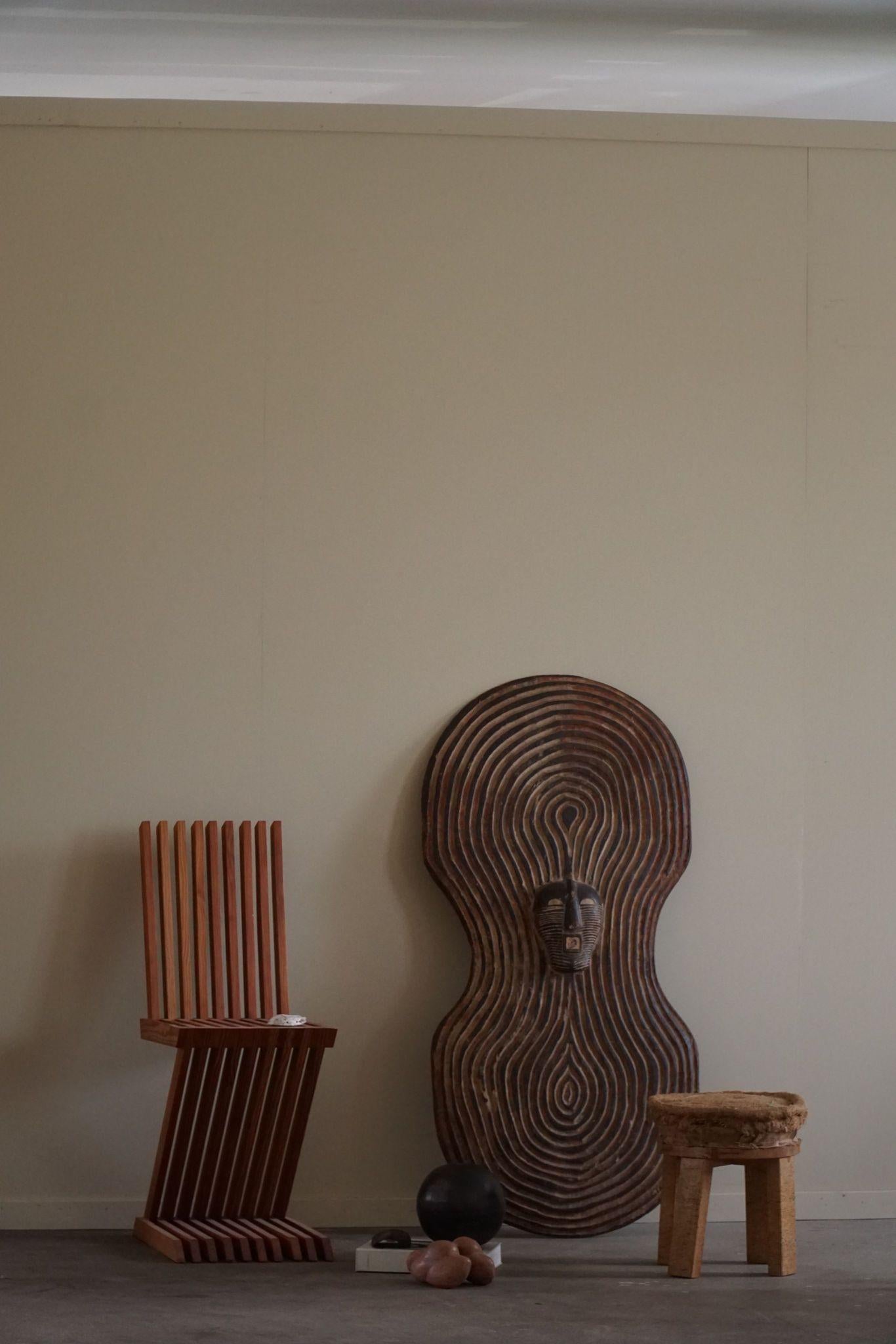 Afrikanisches Vintage-Schild, Stammes-Wandkunst, SONGYE SHIELD, Kongo, Mitte 20. (Primitiv) im Angebot