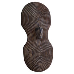 African Vintage Shield, Tribal Wall Art, SONGYE SHIELD, Congo, Mid 20th Century