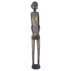 African Vintage Wood Statue of a Tall Man from the William Holden Estate