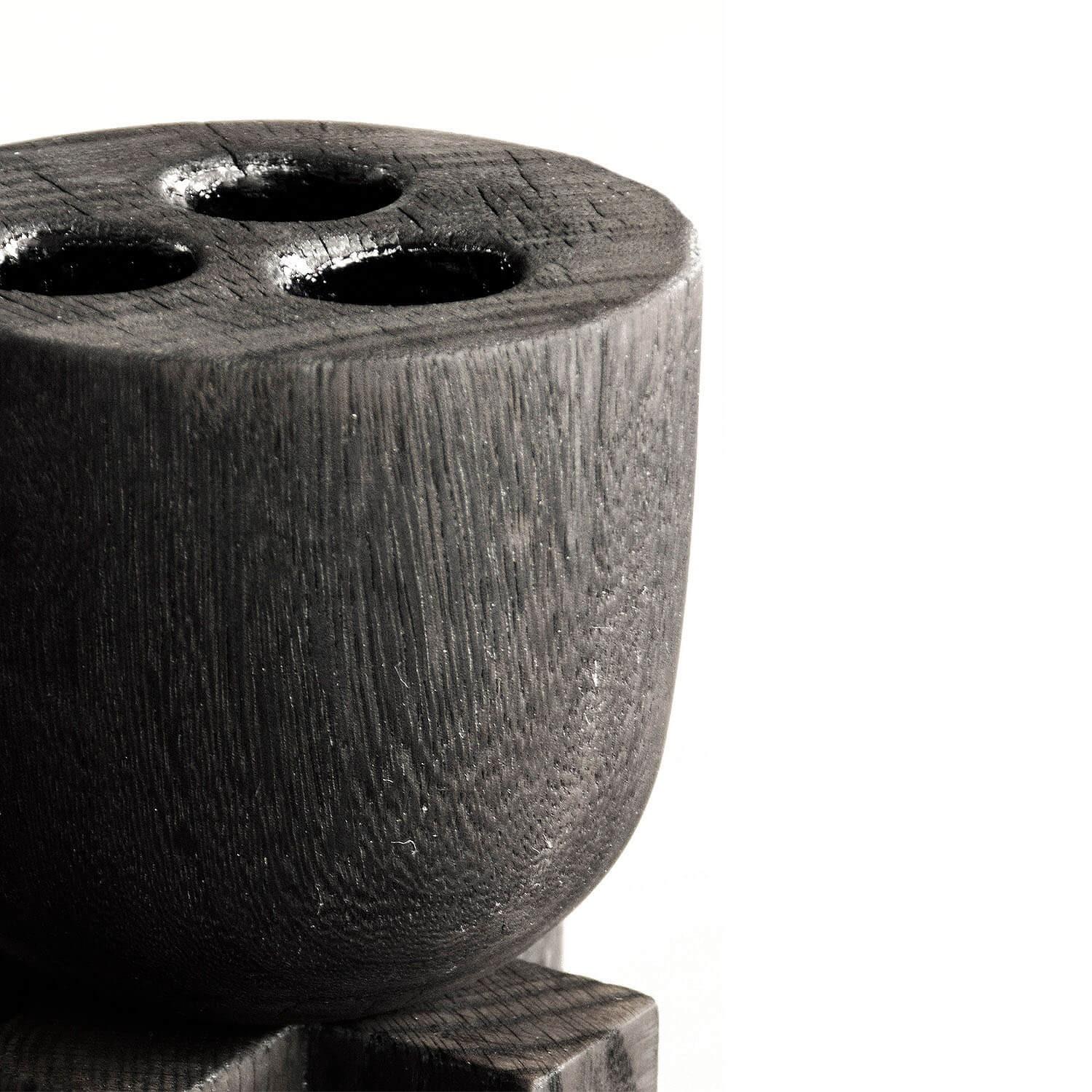 Contemporary African Walnut Goblet Vase by Arno Declercq For Sale