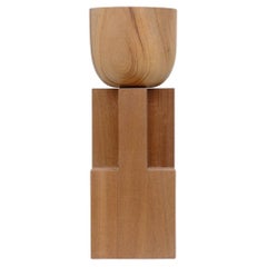 African Walnut Goblet Vase by Arno Declercq