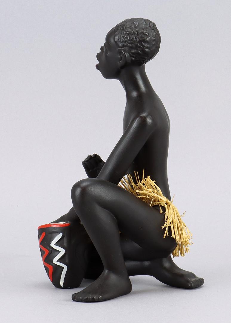 Mid-Century Modern African with Drum Gmundner Keramik For Sale