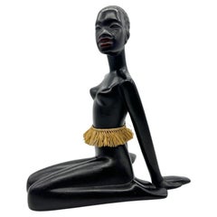 African Woman sculpture by Leopold Anzengruber, 1950
