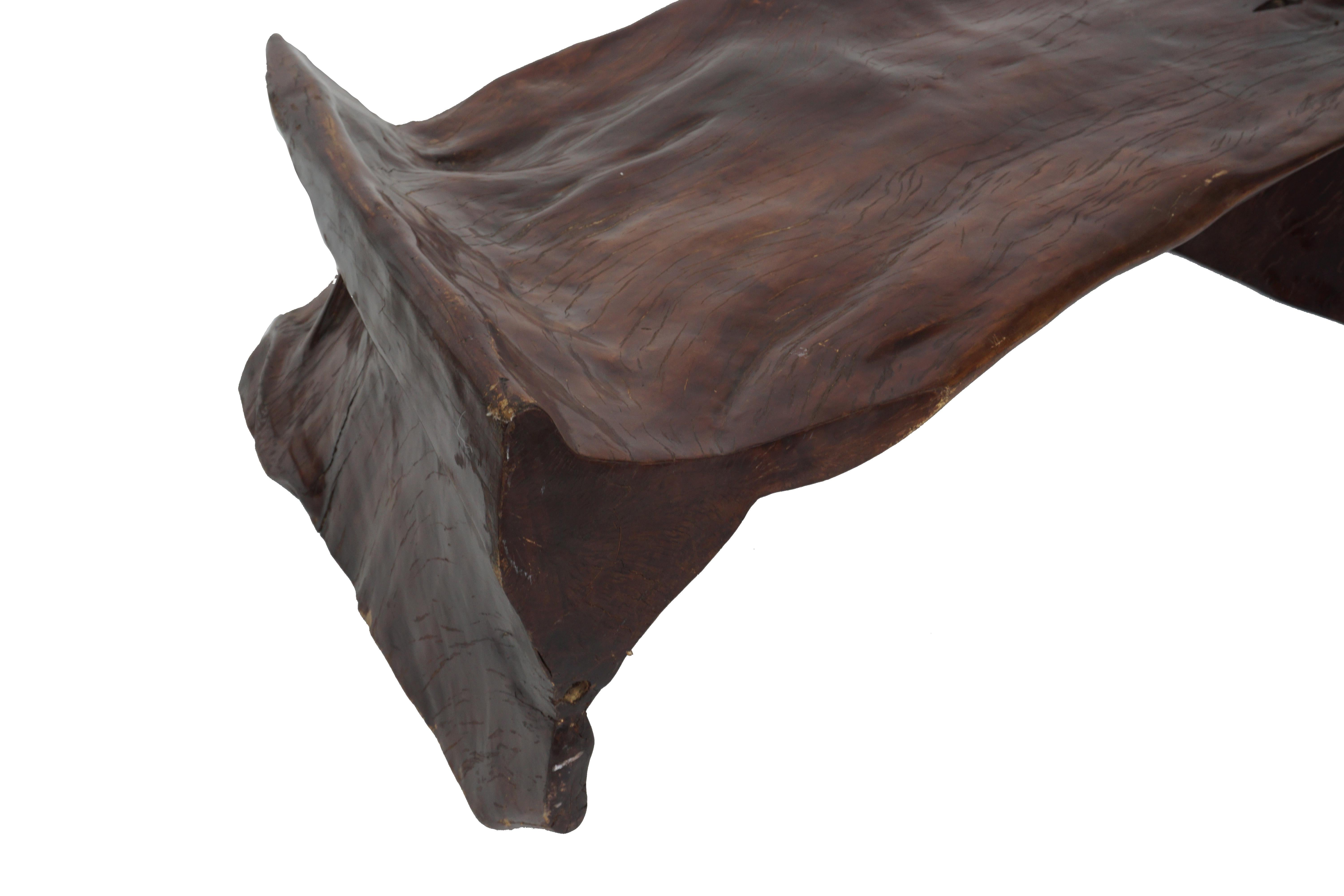 Hand-Carved African Wood Bed For Sale