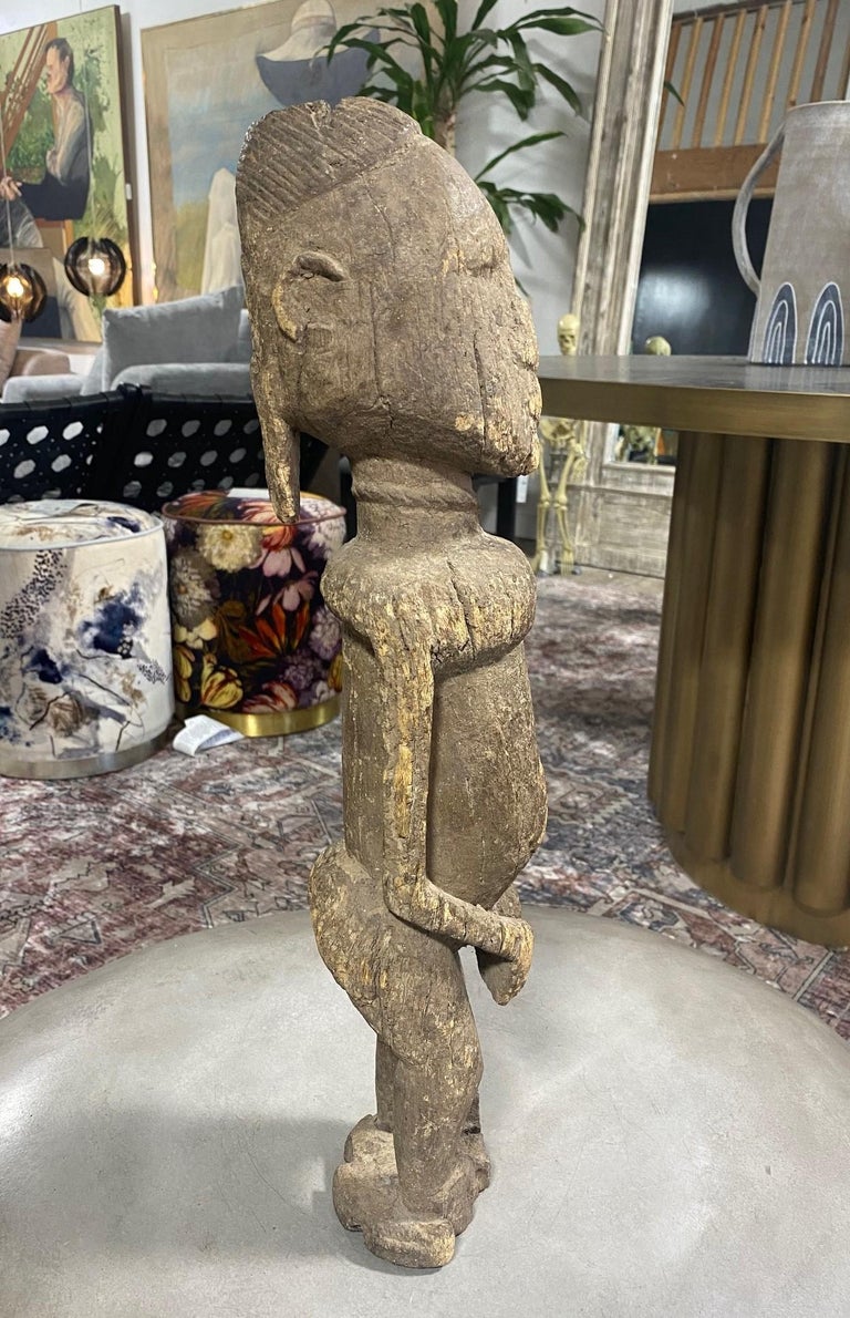 African Wood Carved Dogon Fertility Figure Sculpture Statue with Custom