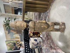 African Wood Carved Dogon Fertility Figure Sculpture Statue with Custom Stand