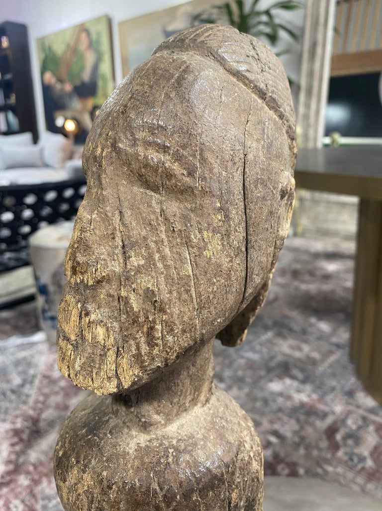 African Wood Carved Dogon Fertility Figure Sculpture Statue with Custom